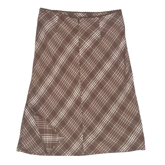 Aeropostale Y2K Brown Plaid Knee Length Skirt Women’s Sz Small Preppy Academia - Picture 10 of 14